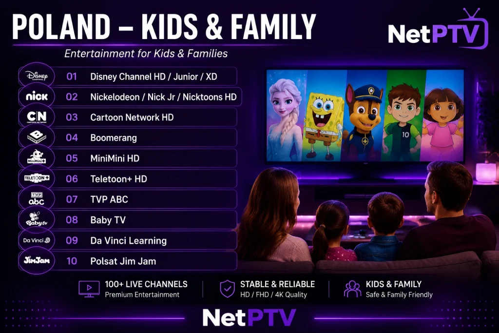 kids channels in poland - NetPTV