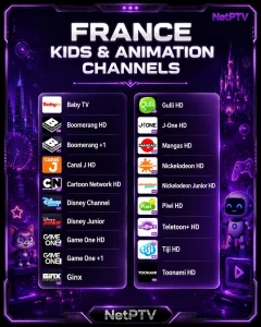 France Channels List | Full French TV Channels Directory 4 france kids and animations - NetPTV