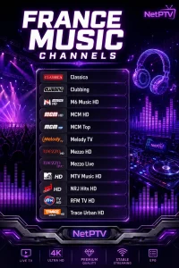 France Channels List | Full French TV Channels Directory 6 France music - NetPTV