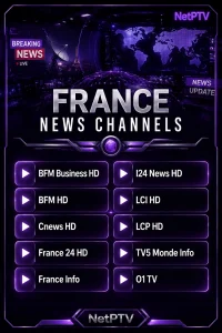 France Channels List | Full French TV Channels Directory 5 France news - NetPTV